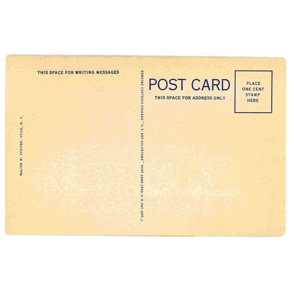 Vintage Postcard‎ Utica New York NY Hotel Utica Architecture Travel USA Curteich